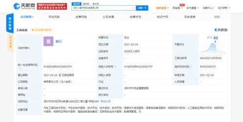 小鵬汽車深圳成立科技新公司，注冊資本5000萬聚焦軟件與信息技術服務